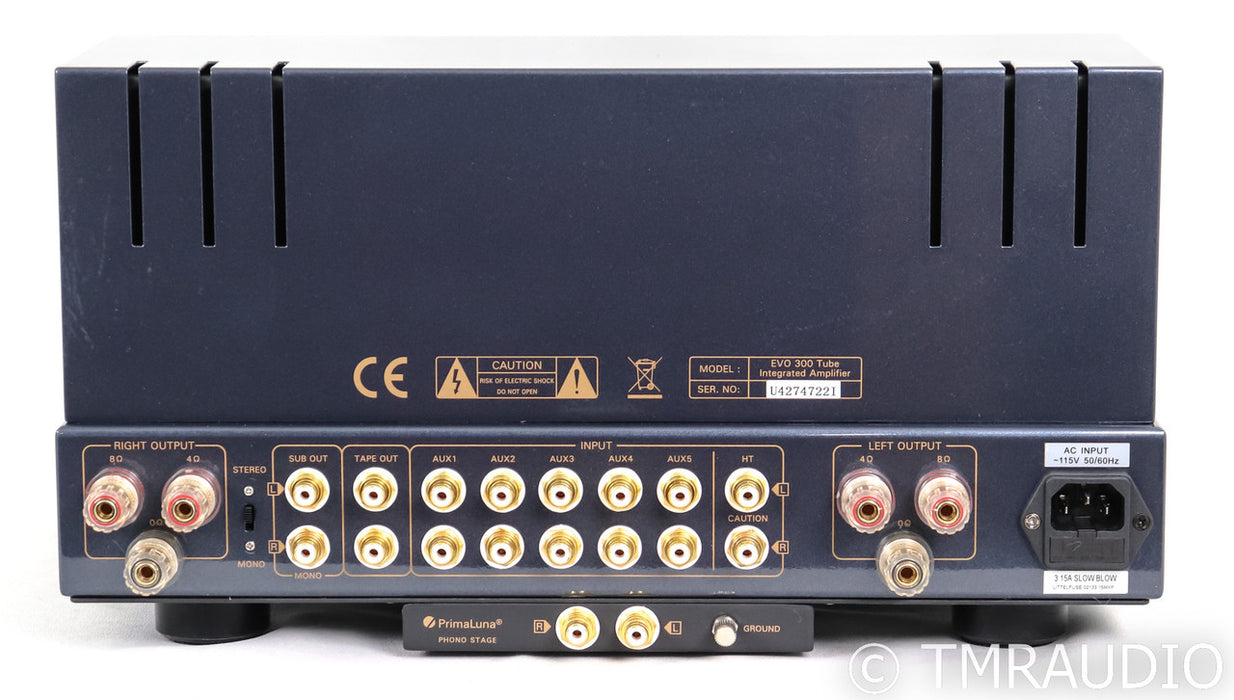 PrimaLuna EVO 300 Stereo Tube Integrated Amplifier; Remote; MM Phono