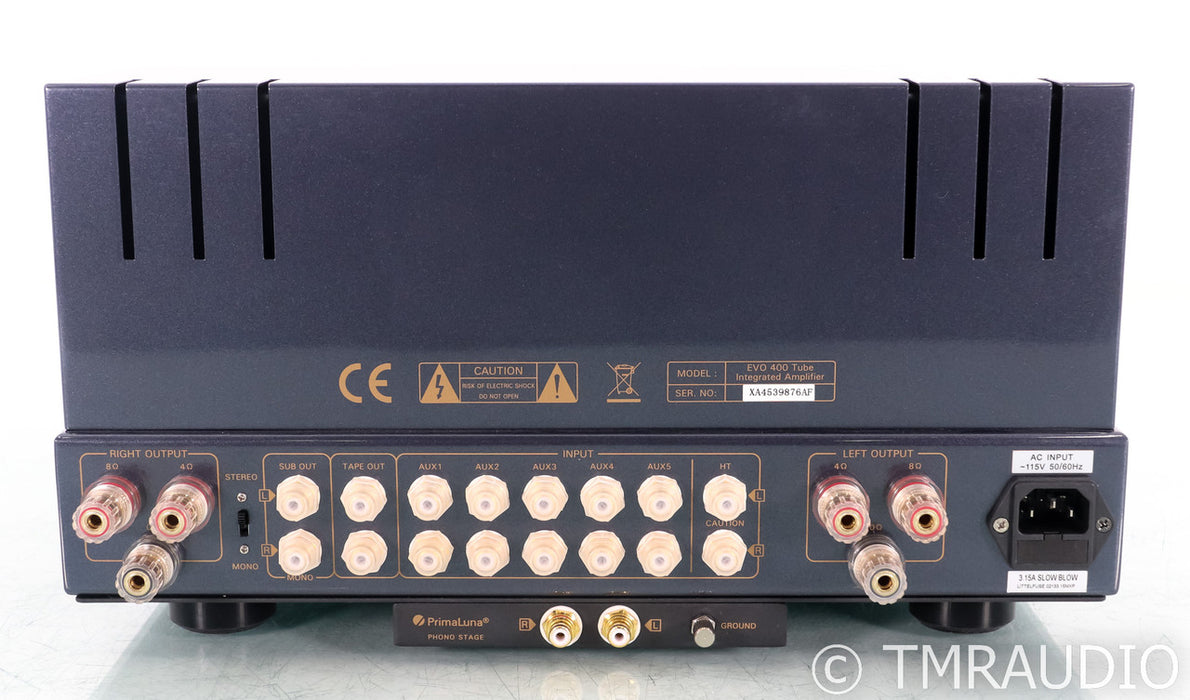 PrimaLuna EvoLution EVO 400 Stereo Tube Integrated Amplifier; Remote; MM Phono