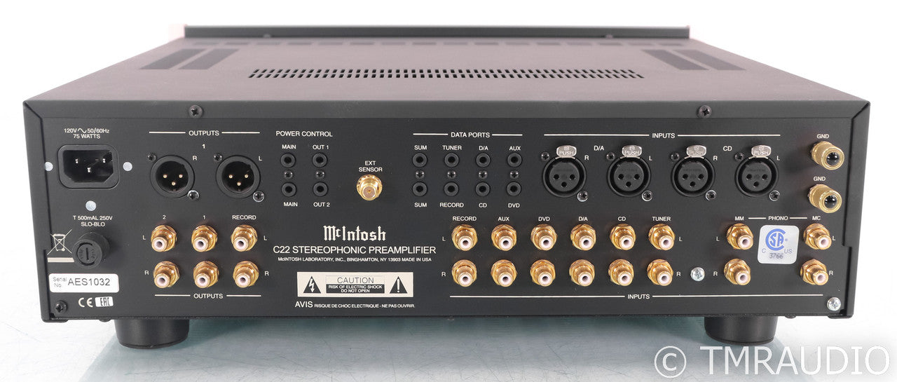 McIntosh C22 Stereo Tube Preamplifier; MM / MC Phono; Remote; C-22