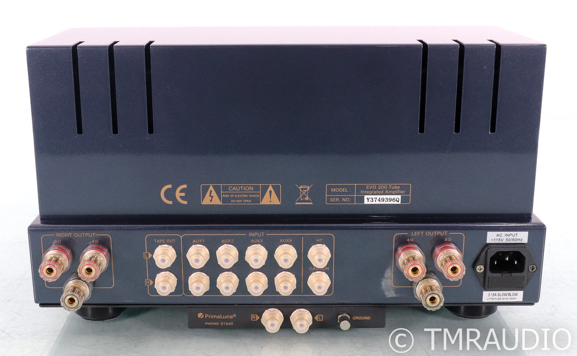 PrimaLuna Evo 200 Stereo Tube Integrated Amplifier; Remote; MM Phono; Black