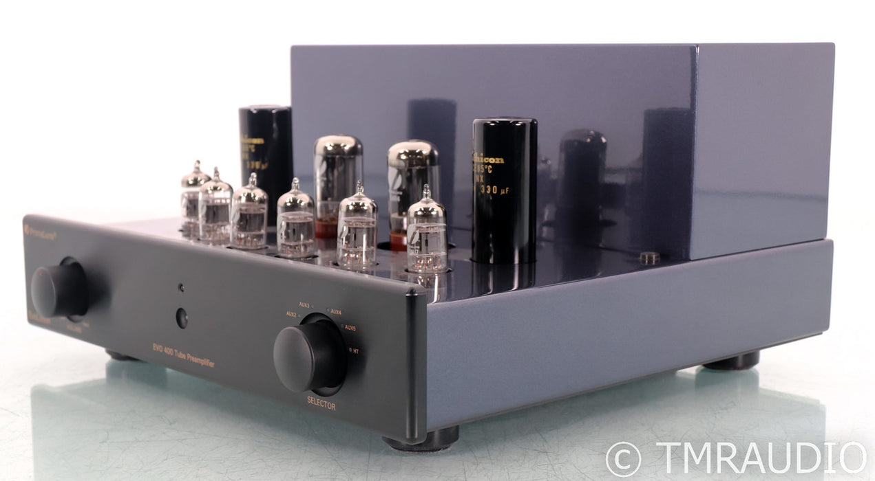PrimaLuna Evo 400 Stereo Tube Preamplifier; Remote; MM Phono; Black