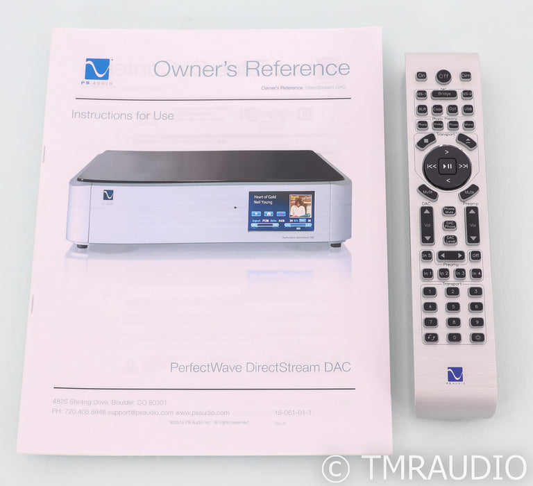 PS Audio PerfectWave DirectStream DAC; D/A Converter; DSD; Remote