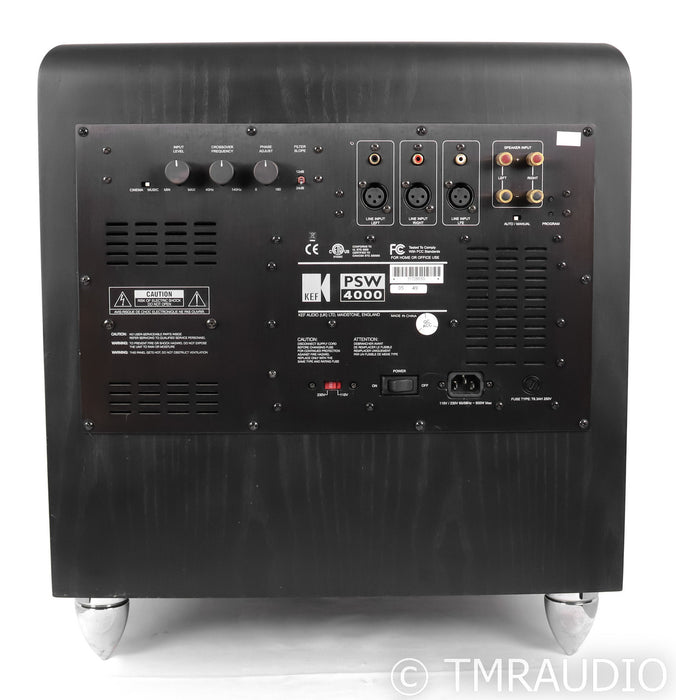 KEF PSW4000 12" Powered Subwoofer; Black Ash; PSW-4000