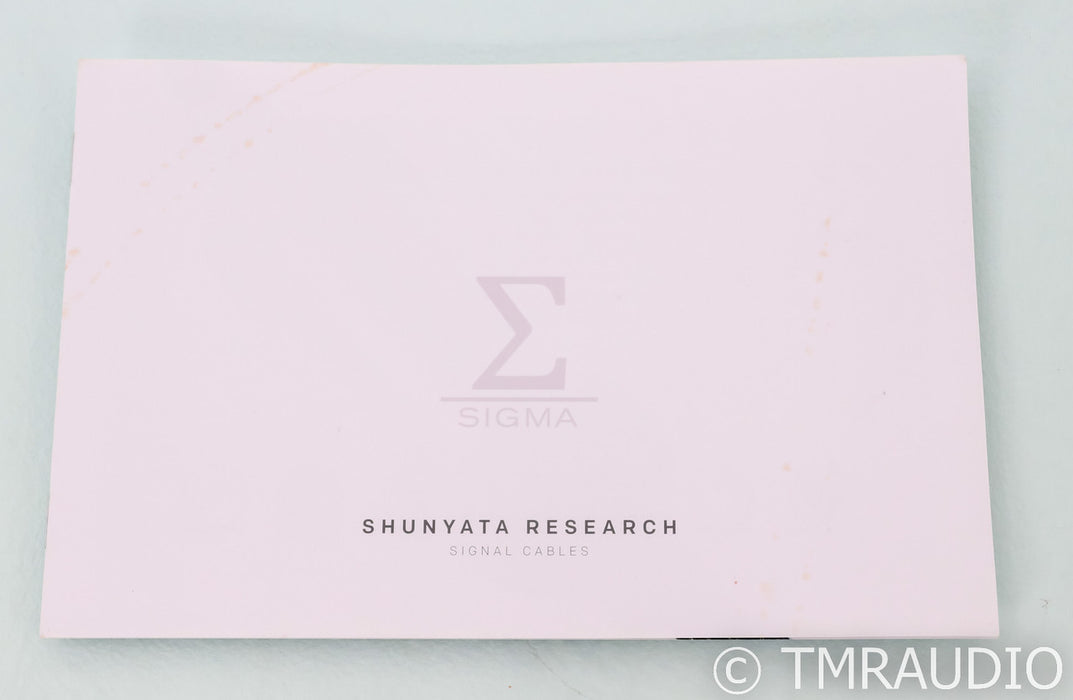 Shunyata Research Sigma v1 Speaker Cables; 2m Pair