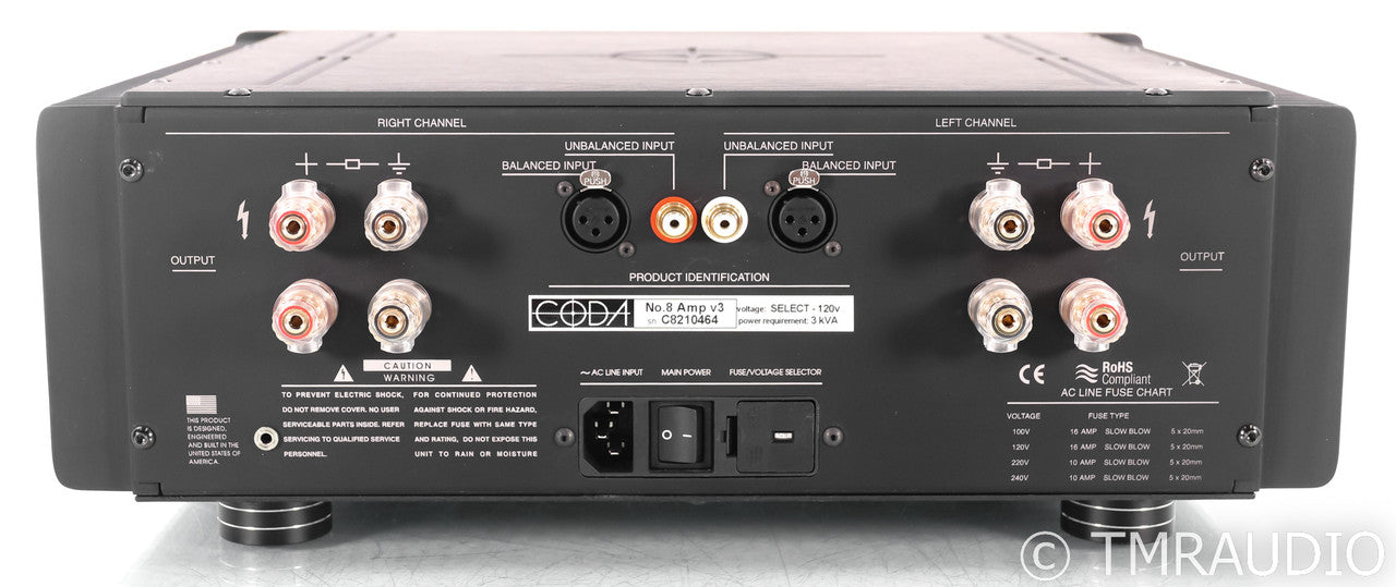 Coda Continuum No. 8 V2 Stereo Power Amplifier
