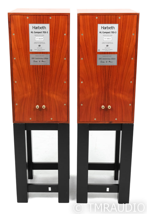 Harbeth HL Compact 7ES-3 Bookshelf Speakers; Rosewood Pair w/ Stands