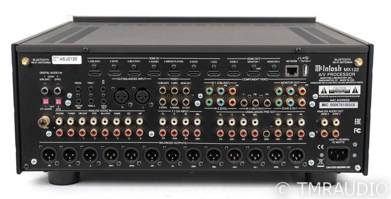 McIntosh MX122 11.2 Channel Home Theater Processor; Remote; Wireless