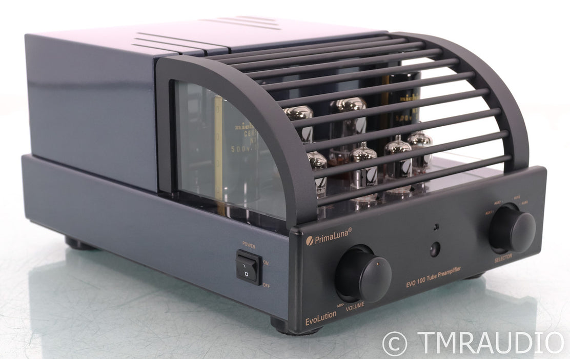 PrimaLuna Evo 100 Stereo Tube Preamplifier; Remote; PhonoLogue; Black