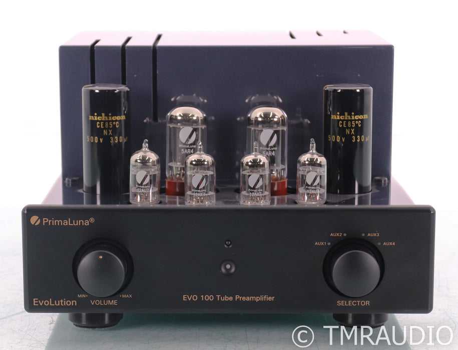 PrimaLuna Evo 100 Stereo Tube Preamplifier; Remote; PhonoLogue; Black