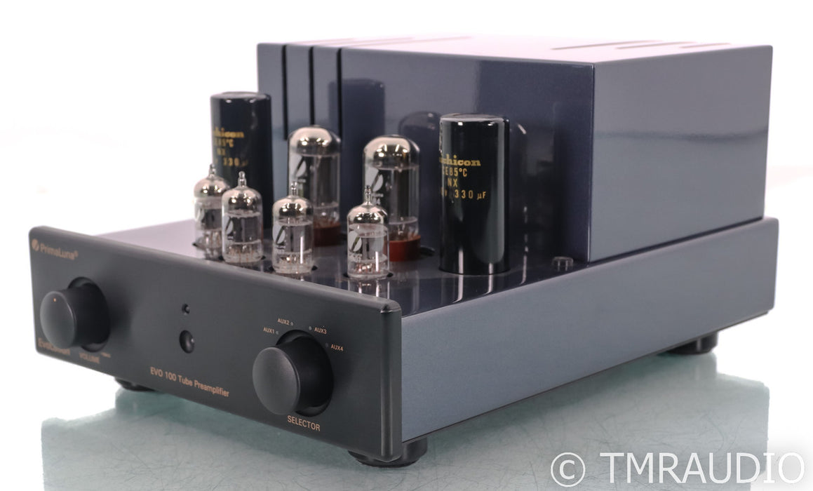 PrimaLuna Evo 100 Stereo Tube Preamplifier; Remote; PhonoLogue; Black