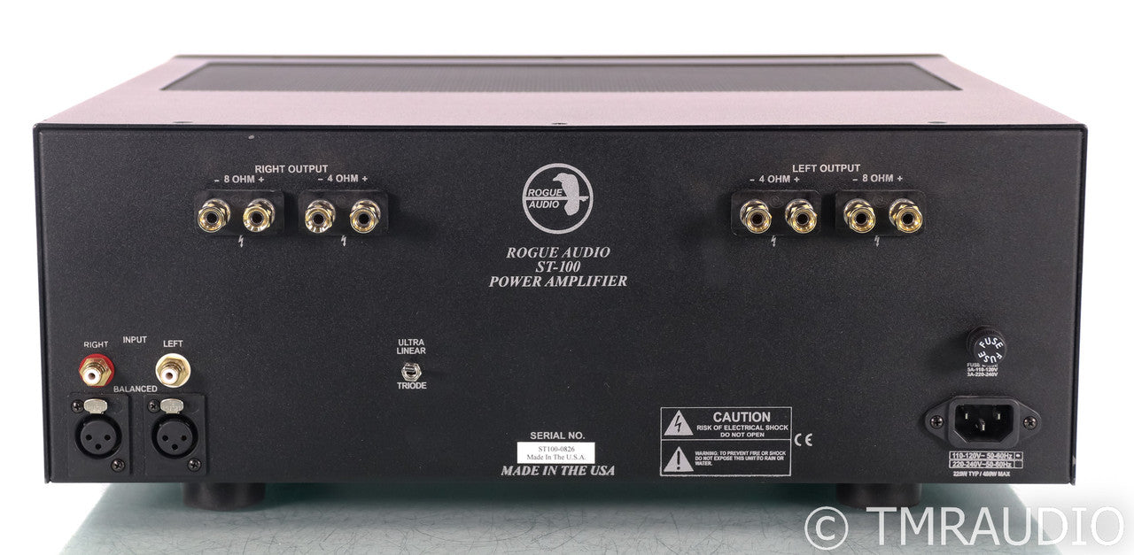 Rogue Audio ST-100 Stereo Tube Power Amplifier; ST100; Black