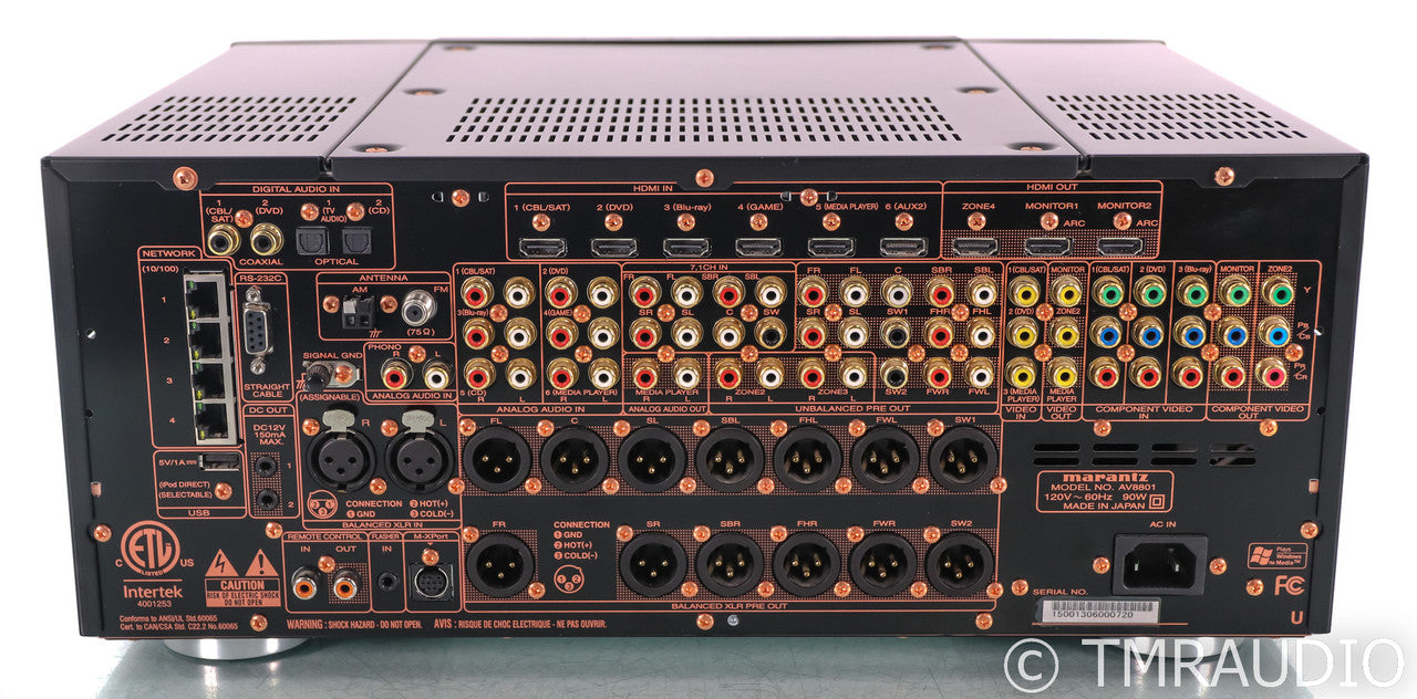 Marantz AV 8801 11.2 Channel Home Theater Processor; Remote; Black