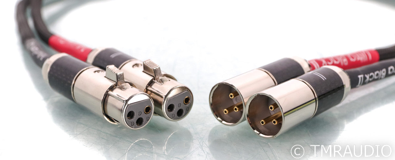 Tellurium Q Ultra Black II XLR Cables; 1m Pair Balanced Interconnects