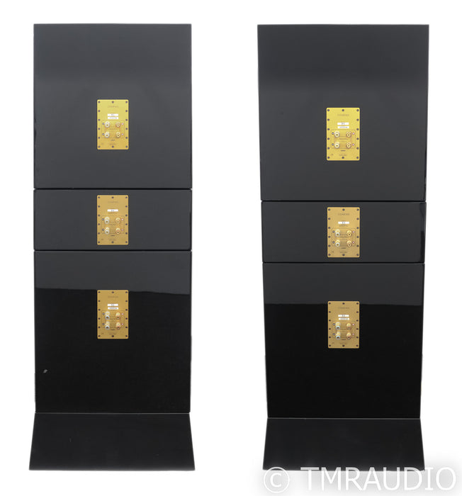 Usher D2 MK2 Floorstanding Speakers; D-2 MkII; Piano Black Pair (Mint)