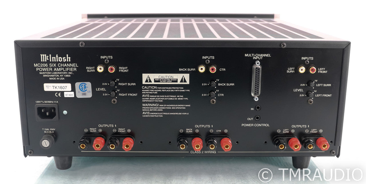 McIntosh MC206 6 Channel Power Amplifier; MC-206