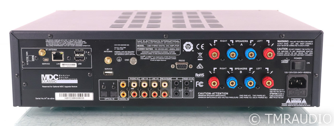 NAD C388 Wireless Streaming Integrated Amplifier; BluOS 2i Module; Remote