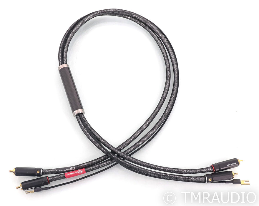 WyWires Diamond RCA Cables; 1m Pair Phono Interconnects