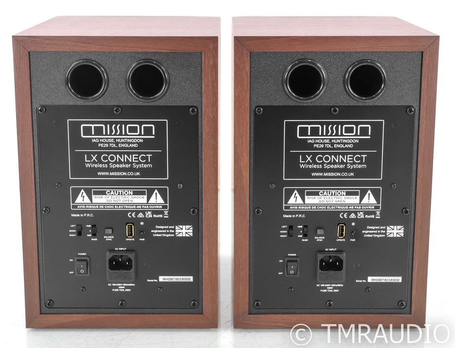Mission LX Connect Powered Bookshelf Speakers; Hub; Walnut Pearl Pair