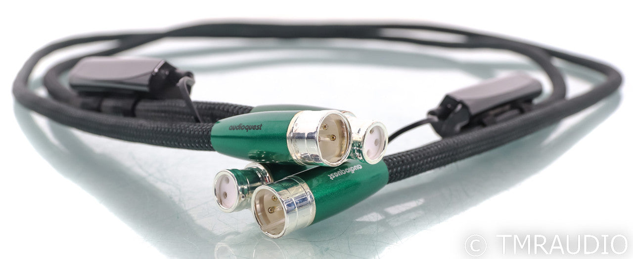 AudioQuest Earth XLR Cables; 1.5m Pair Balanced Interconnects; 72v DBS