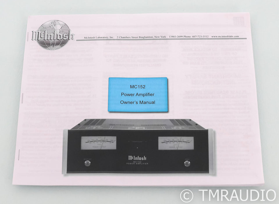 McIntosh MC152 Stereo Power Amplifier; MC-152