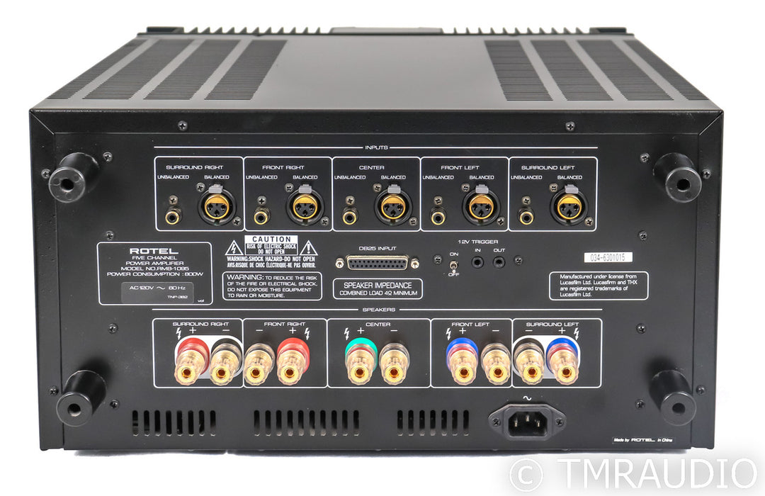 Rotel RMB-1095 5-Channel Power Amplifier; RMB1095; Black