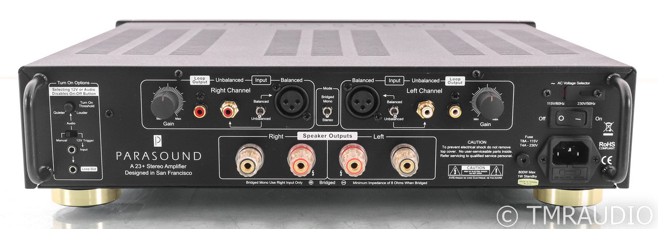 Parasound Halo A 23+ Stereo Power Amplifier; Black; A23 +