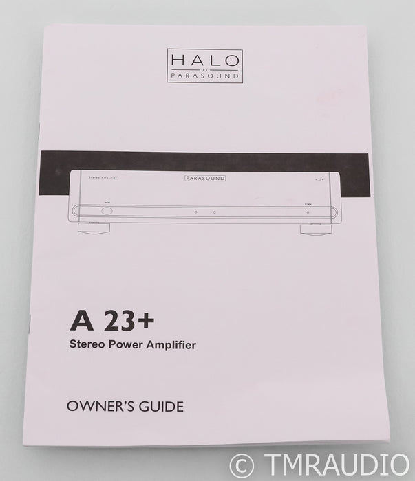 Parasound Halo A 23+ Stereo Power Amplifier; Black; A23 +