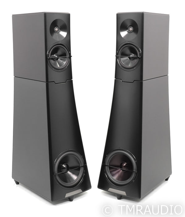 YG Acoustics Hailey 1.2 Floorstanding Speakers; Black Aluminum Pair