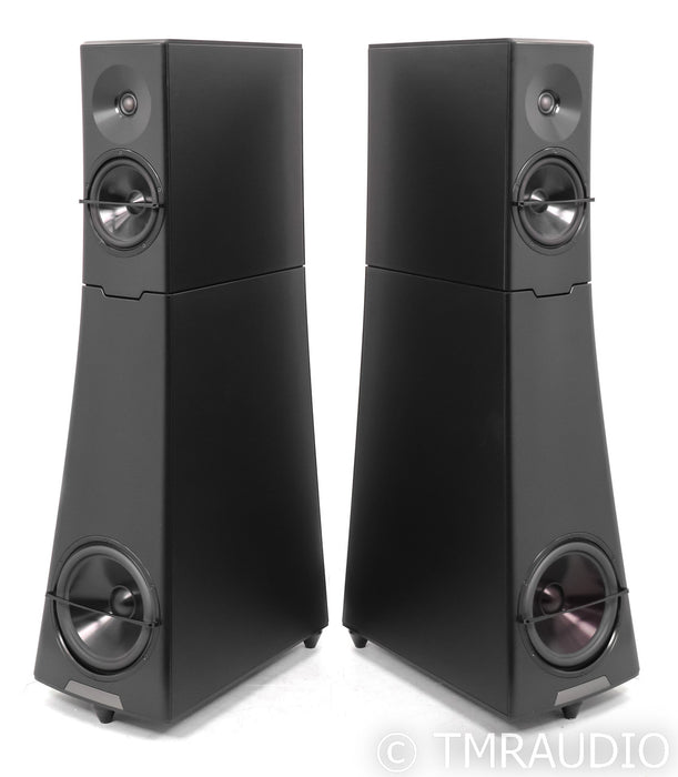 YG Acoustics Hailey 1.2 Floorstanding Speakers; Black Aluminum Pair