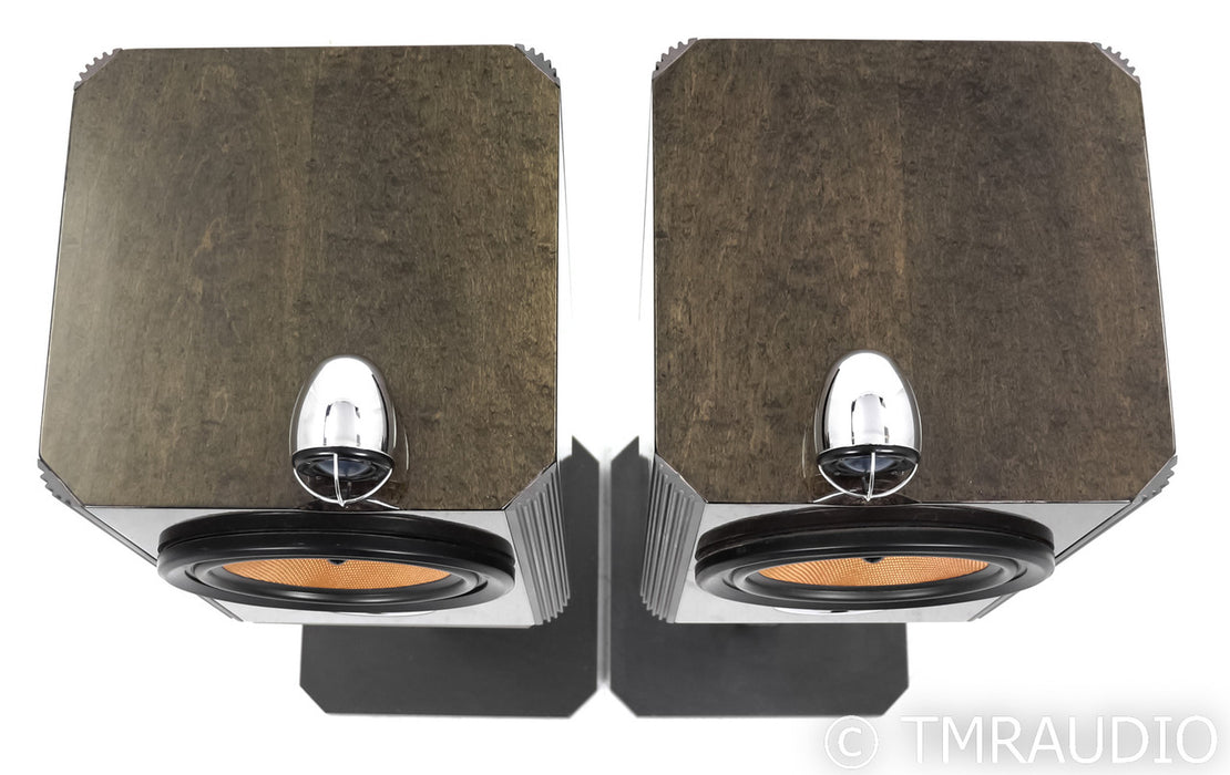 B&W Silver Signature Bookshelf Speakers; Pair w/ Stands; Crossovers