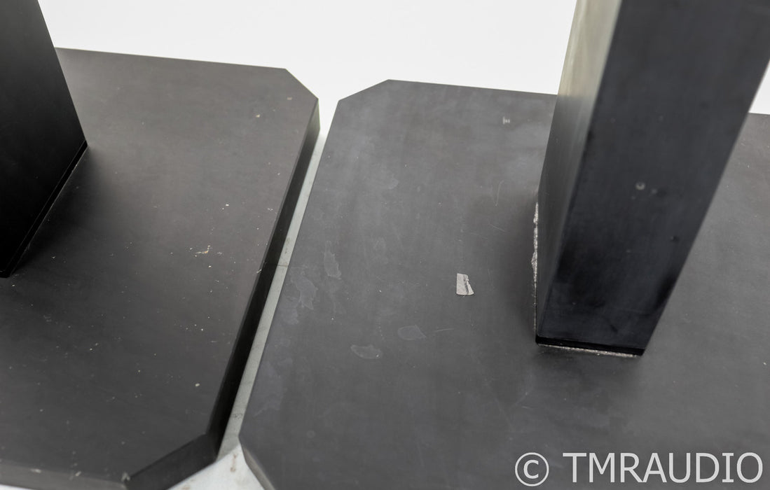 B&W Silver Signature Bookshelf Speakers; Pair w/ Stands; Crossovers