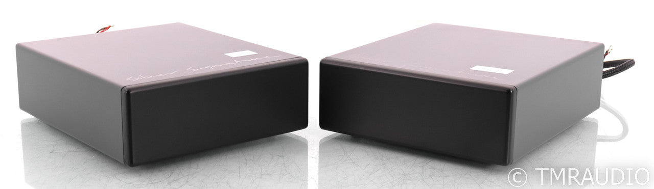 B&W Silver Signature Bookshelf Speakers; Pair w/ Stands; Crossovers