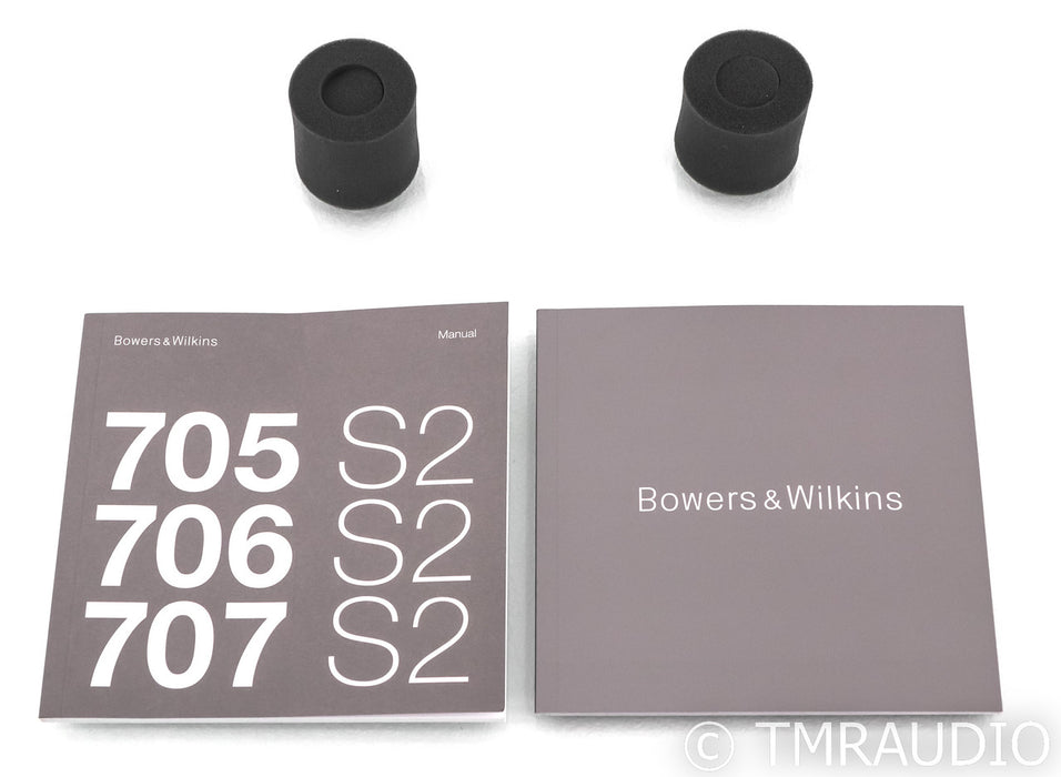 B&W 707 S2 Bookshelf Speakers; S-2; Piano Black Pair