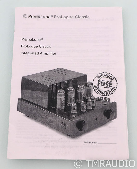 PrimaLuna ProLogue Classic Stereo Tube Integrated Amplifier