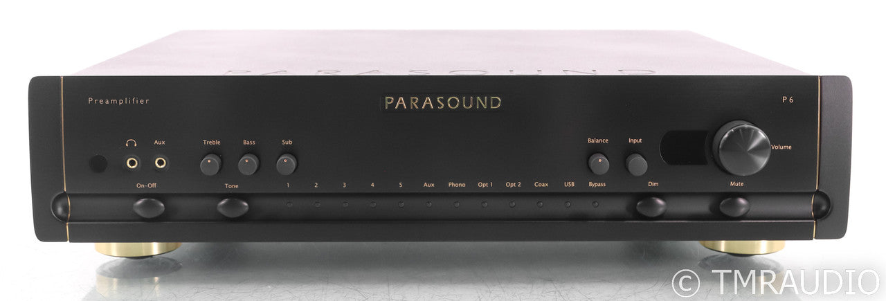 Parasound P6 2.1 Channel Preamplifier / DAC; P-6; MM / MC Phono; Remote (Unused)
