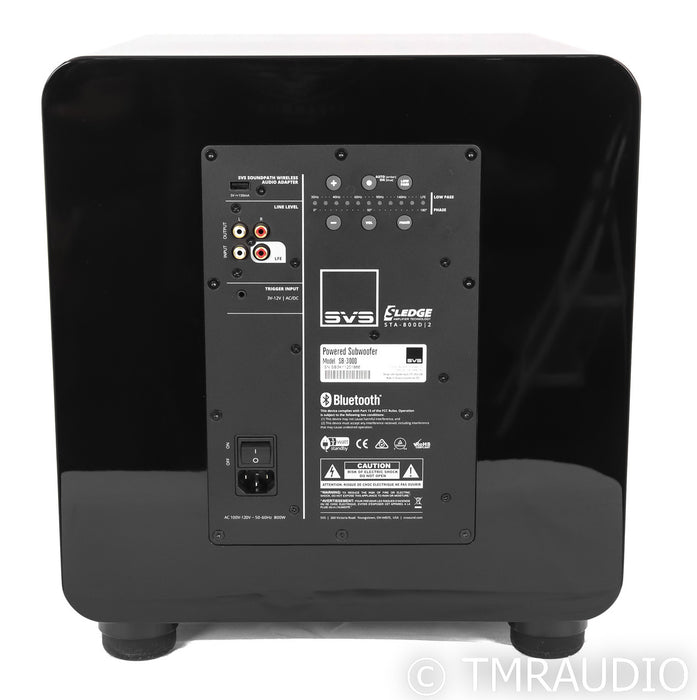 SVS SB-3000 13" Powered Subwoofer; Piano Gloss Black; SB3000