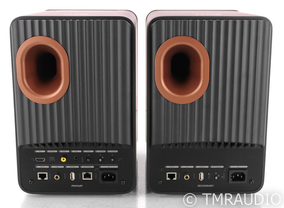 KEF LS50 Wireless II Wireless Bookshelf Speakers; Black Pair