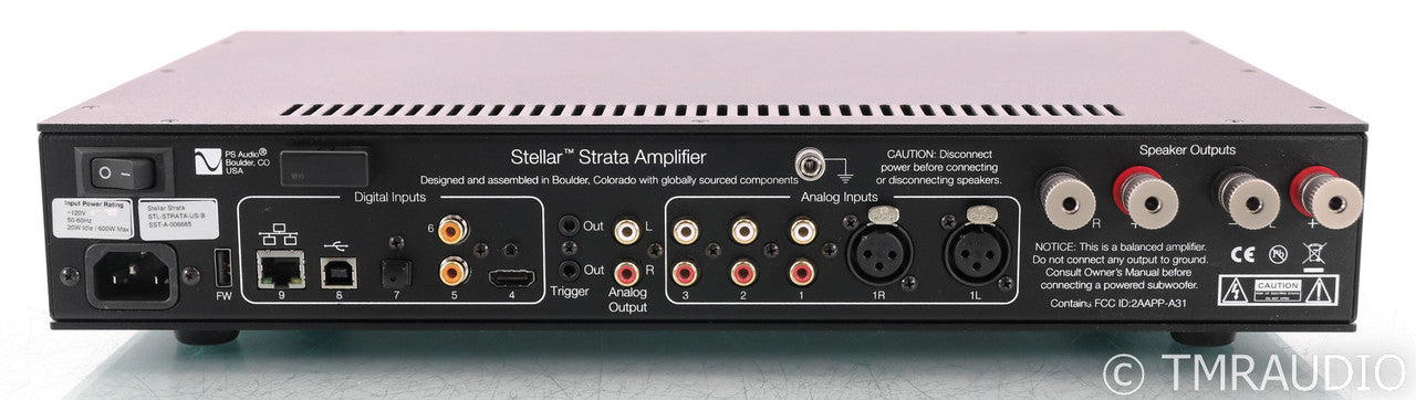 PS Audio Stellar Strata Stereo Integrated Amplifier; Remote; Bridge; Black(Used)