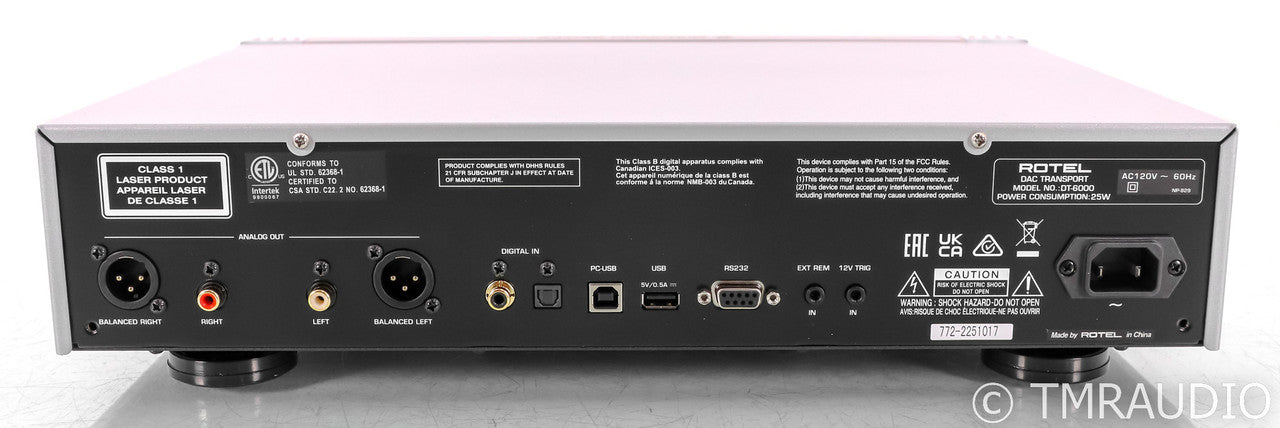 Rotel DT-6000 CD Player / DAC; Silver (Open Box)