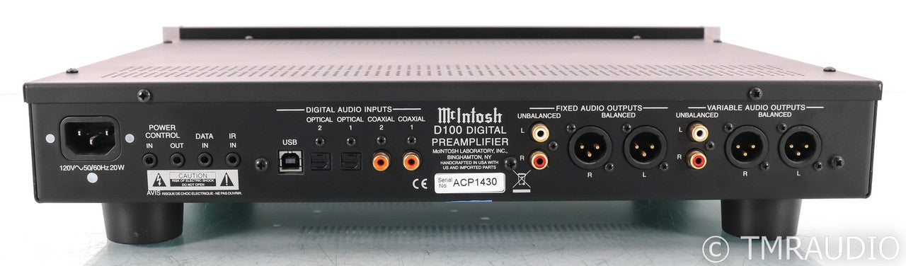 McIntosh D100 DAC / Preamplifier; Remote; D/A Converter