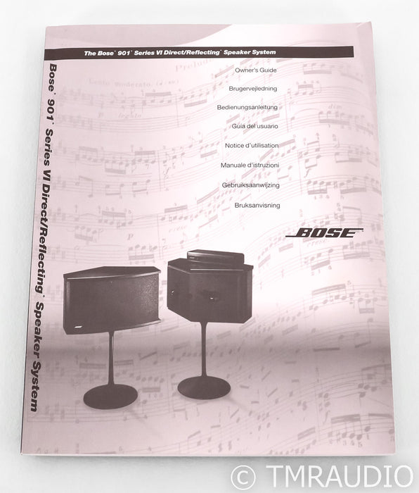 Bose 901 Series VI Ver 2 Stand-Mount Speakers; Series 6 Version 2; Black Pair