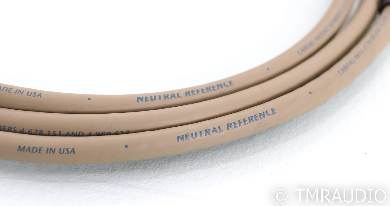Cardas Neutral Reference XLR Cables; 2m Pair Balanced Interconnects