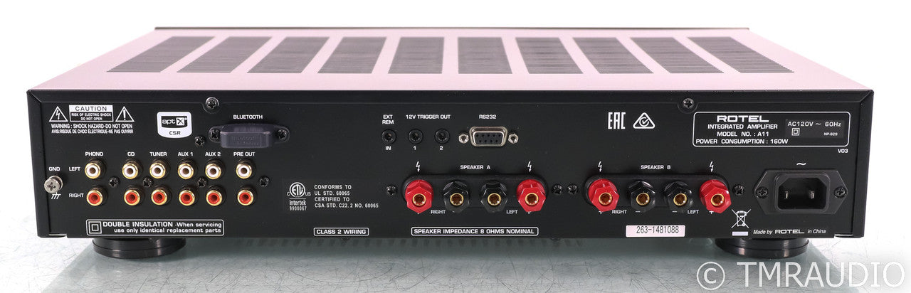 Rotel A11 Tribute Stereo Integrated Amplifier; Black; Remote; MM Phono