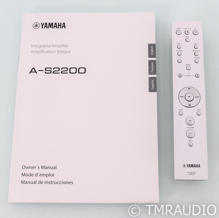 Yamaha A-S2200 Stereo Power Amplifier; Remote; MM / MC Phono; Silver; AS2200