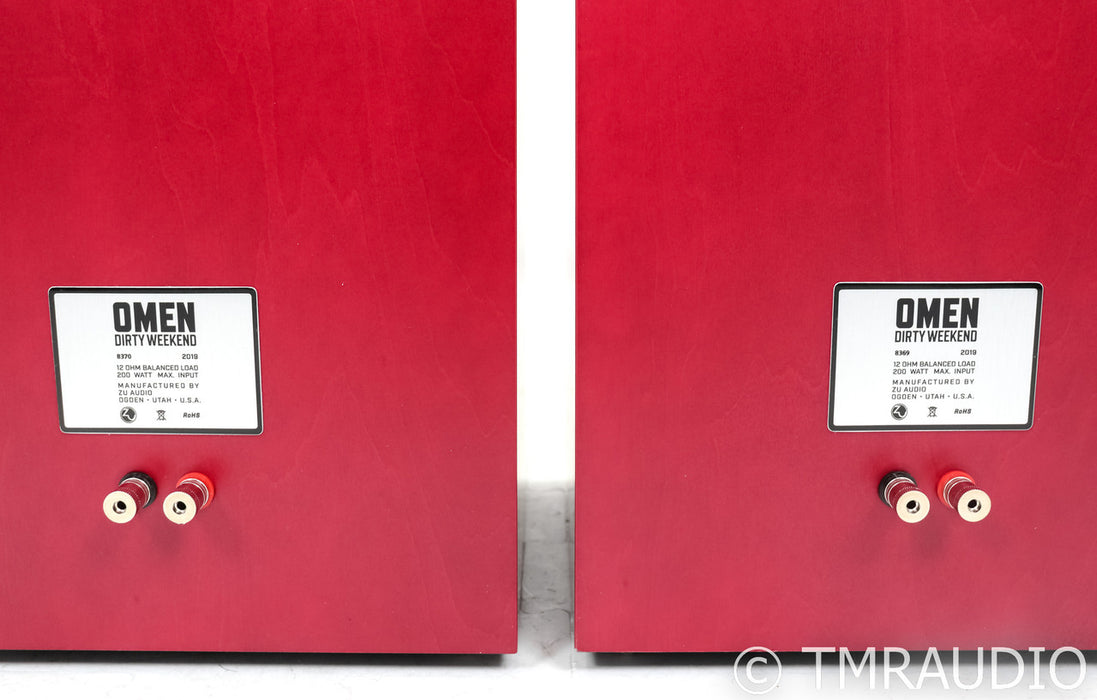 Zu Audio Omen Dirty Weekend Floorstanding Speakers; Sangria Maple Pair