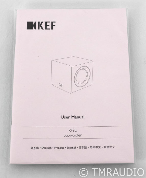 KEF KF92 Dual 9" Powered Subwoofer; Gloss Black; KF-92