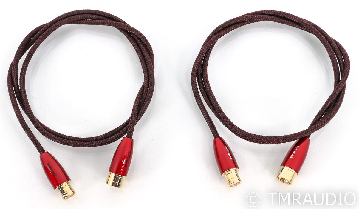 AudioQuest Red River XLR Cables; 1.5m Pair Balanced Interconnects