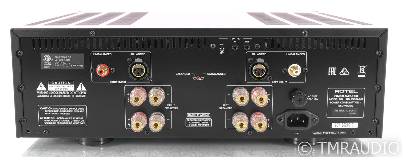 Rotel RB-1582 MkII Two Channel Power Amplifier; RB1582