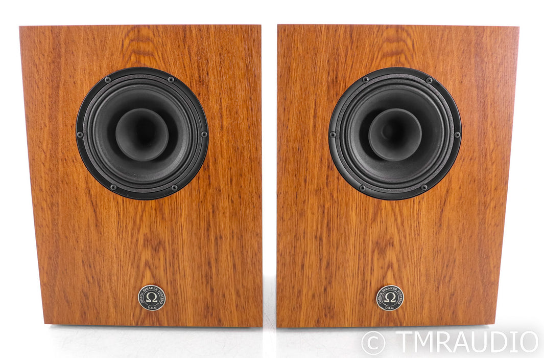 Omega Speaker Systems Compact Alnico Monitor Speakers; English Oak Pair