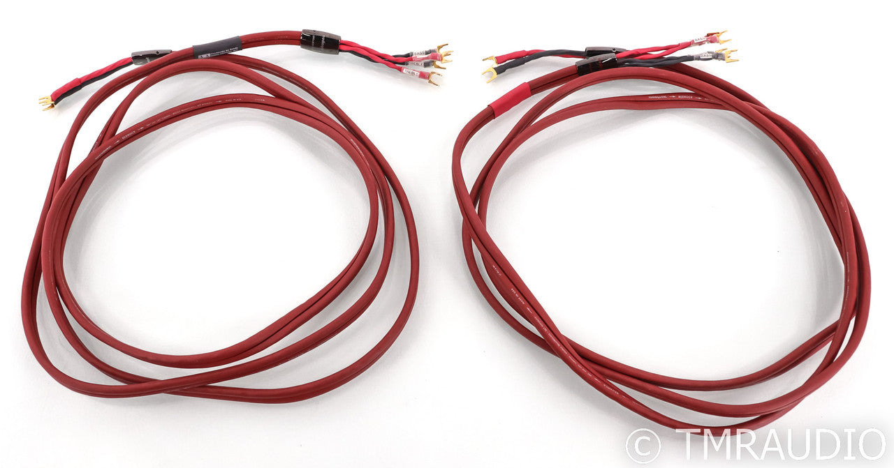 AudioQuest Bedrock Bi-Wire Speaker Cables; 12ft Pair